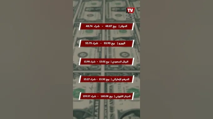 أسعار العملات مقابل الجنيه المصري اليوم