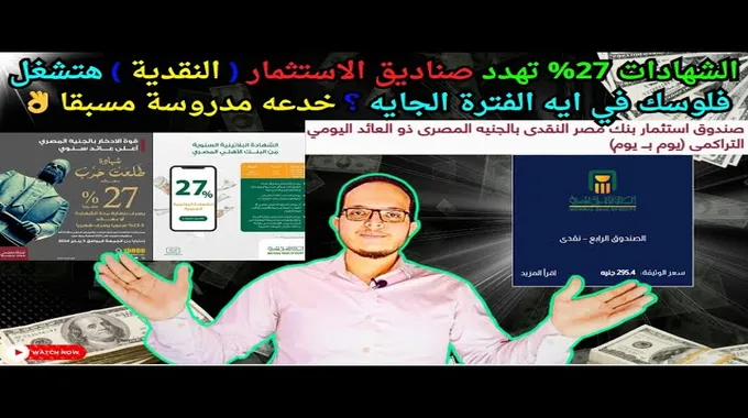 شهادة الاستثمار بعائد 27% في البنوك المصرية