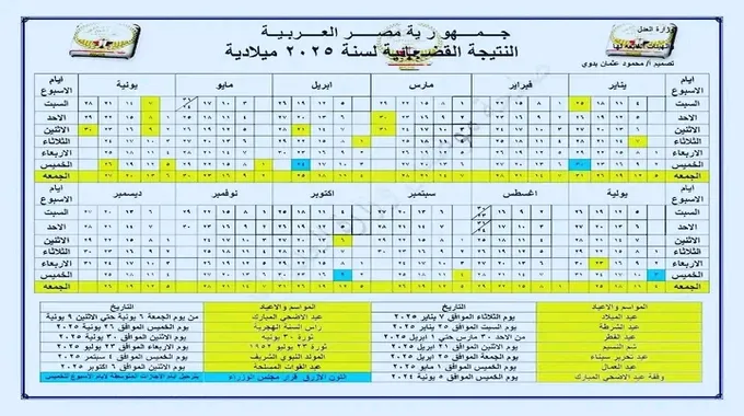 عدد الإجازات الرسمية في 2025